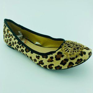 FIBI & CLO AUDREY LEOPARD FLATS SIZE 7.5 NWB
